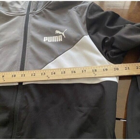Puma Track Suit Jacket Men Size Small Full Zip Colorblock Logo Pockets  New - Picture 5 of 11